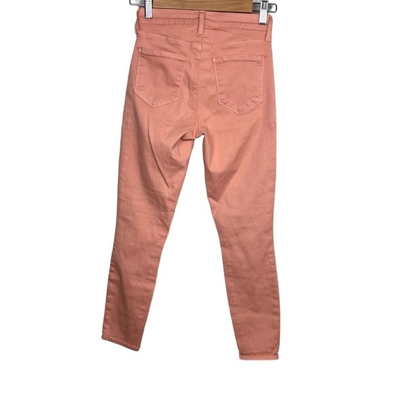 L'AGENCE Margot High Rise Skinny Jeans In Peach - Picture 4 of 5